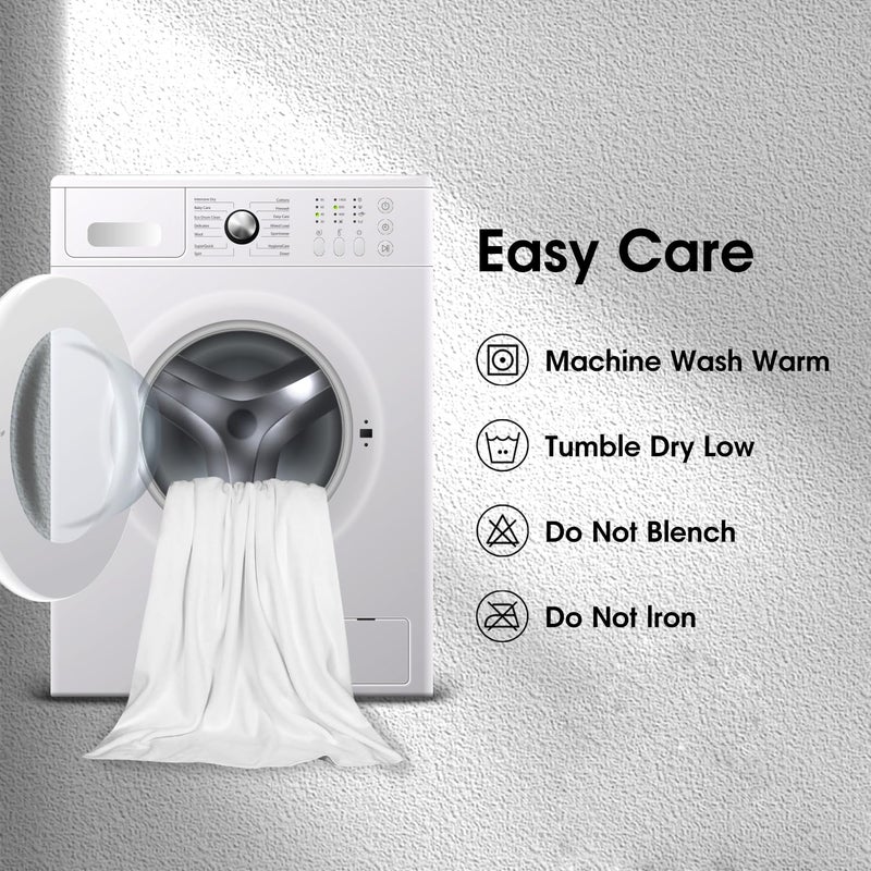 JML Microfiber Bath Towels Set, 6 Pack, 27" x 55" - Extra Soft, Absorbent and Fast Drying, Multipurpose White Microfiber Towel for Adult Men Women, Hair Wrap, Bath, Beach, Pool, Sports, Yoga - Image 5